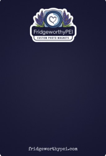 The back of every card, with the Fridgeworthy logo and website